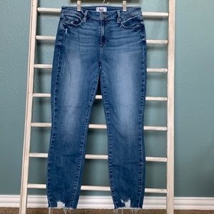 Paige Distressed Stretch Skinny Jeans SZ 31